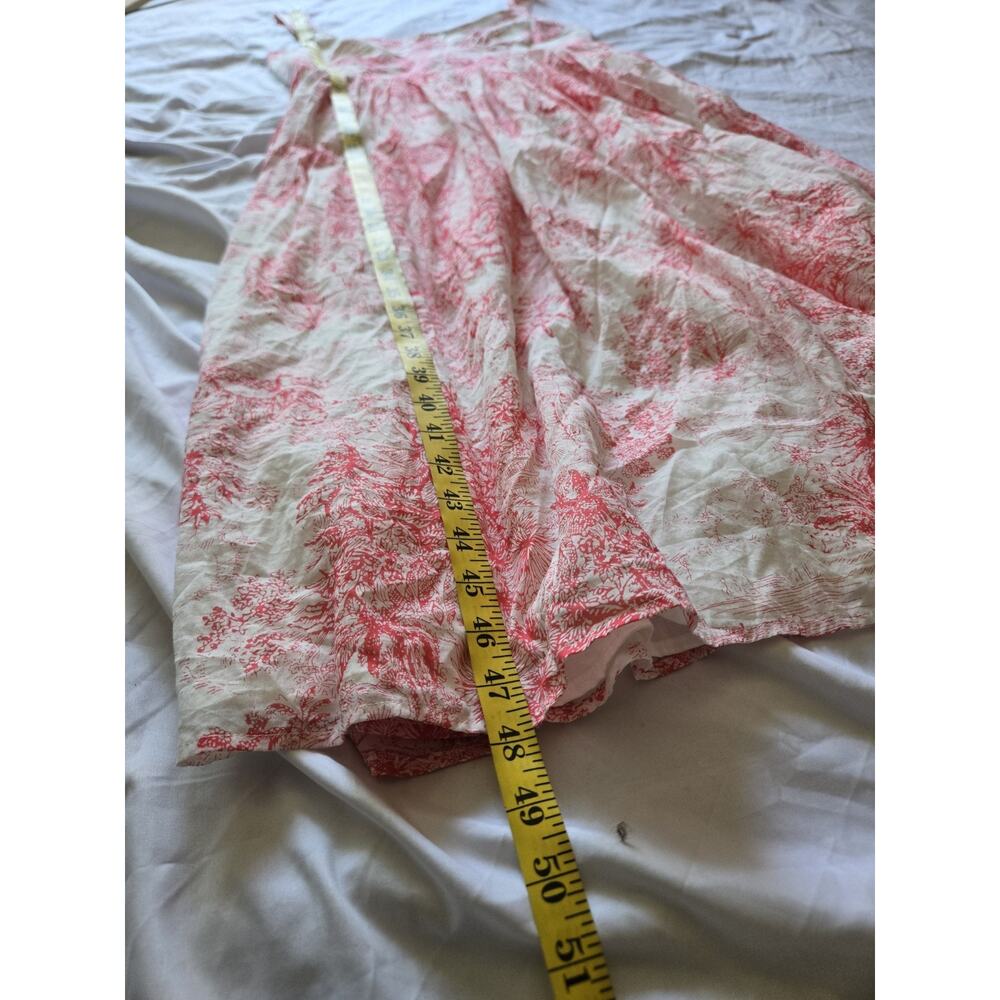 Aqua XL Floral Smocked Midi Dress White Pink Coquette Cottagecore Euro Summer - Picture 7 of 7